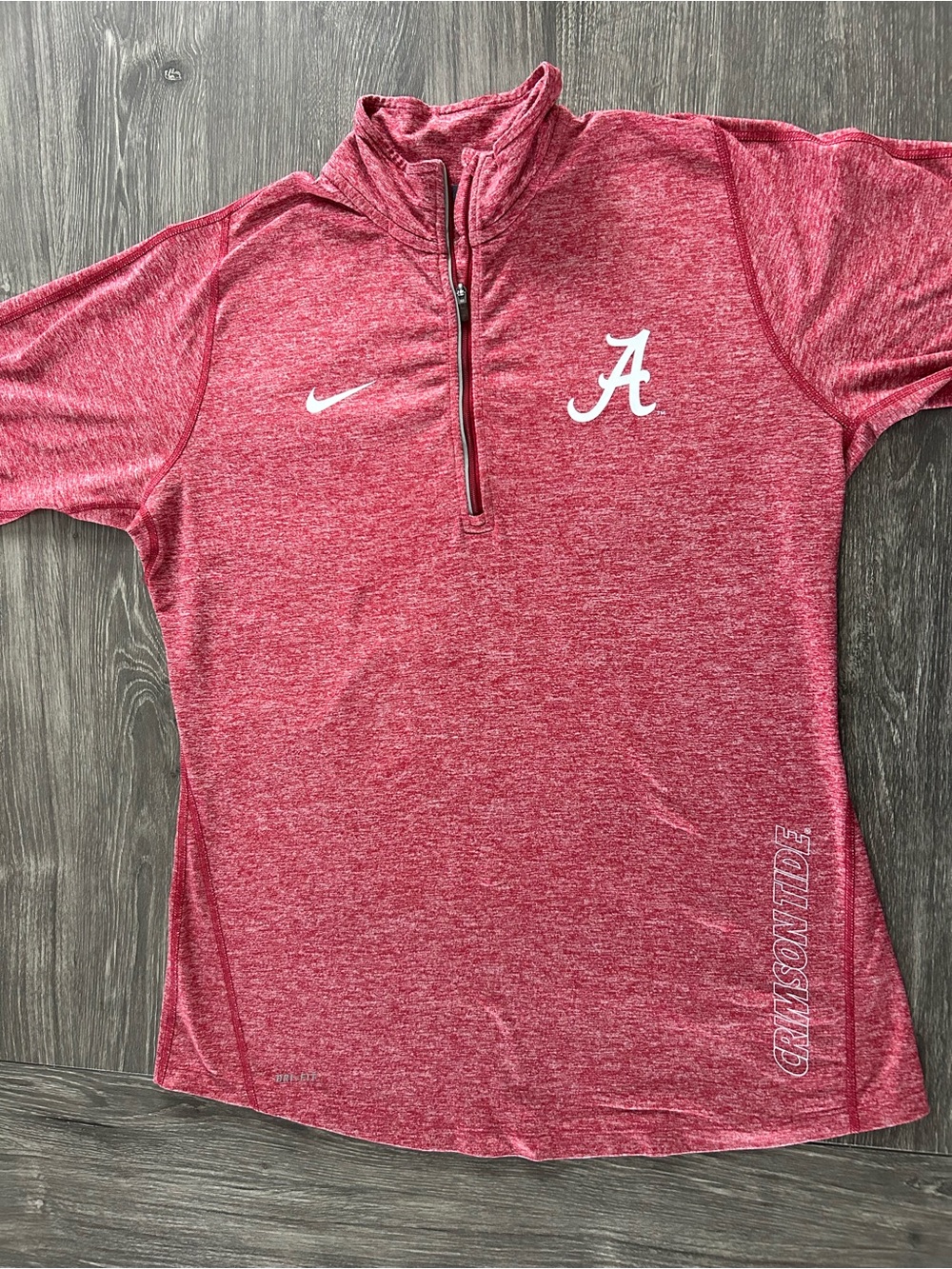 Nike Youth Crimson Heather Quarter-Zip Pullover with Alabama A